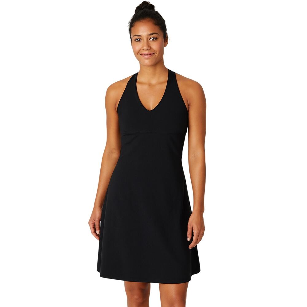Patagonia Rhythm Black Tie Back Performance Wear Halter Dress Size S